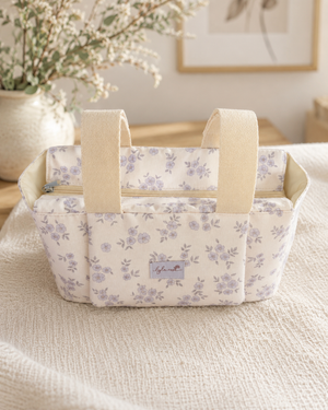 Lilac Floral Pram Caddy