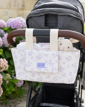 Lilac Floral Pram Caddy