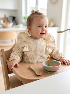 Lilac Floral Feeding Smock