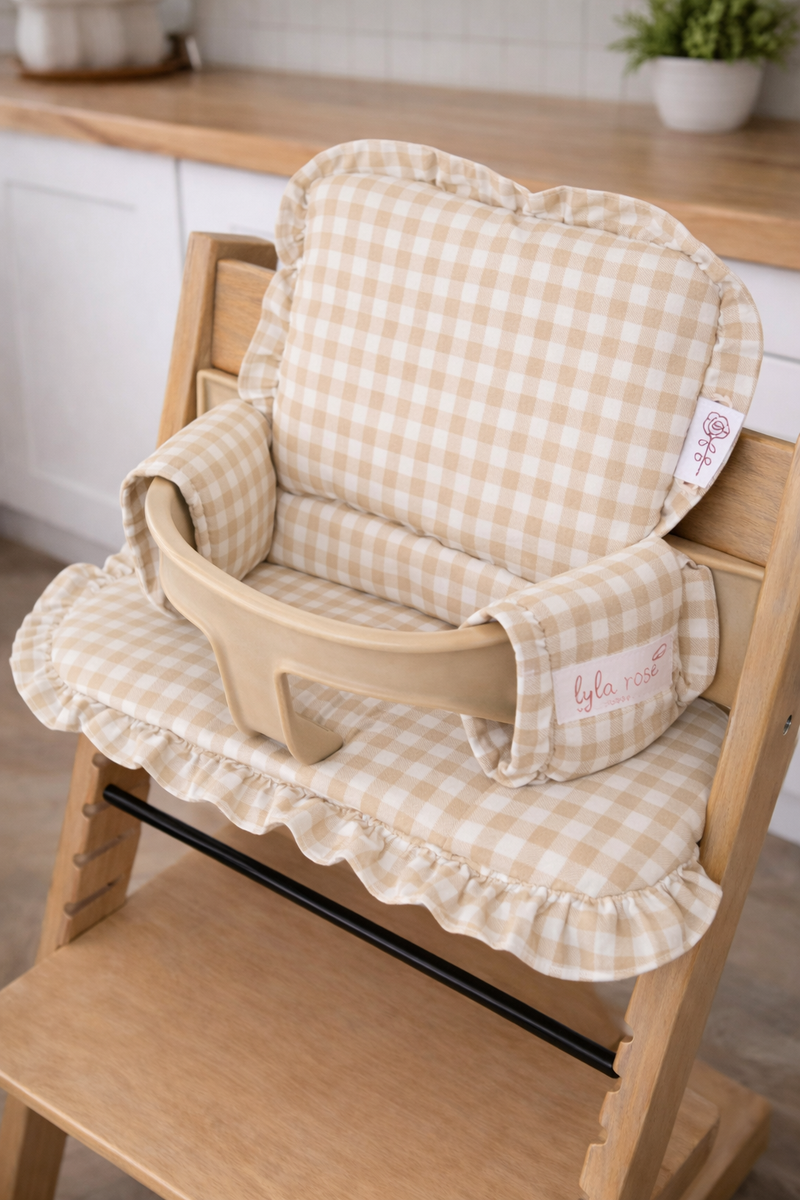 Oat Gingham Tripp Trapp Cushion