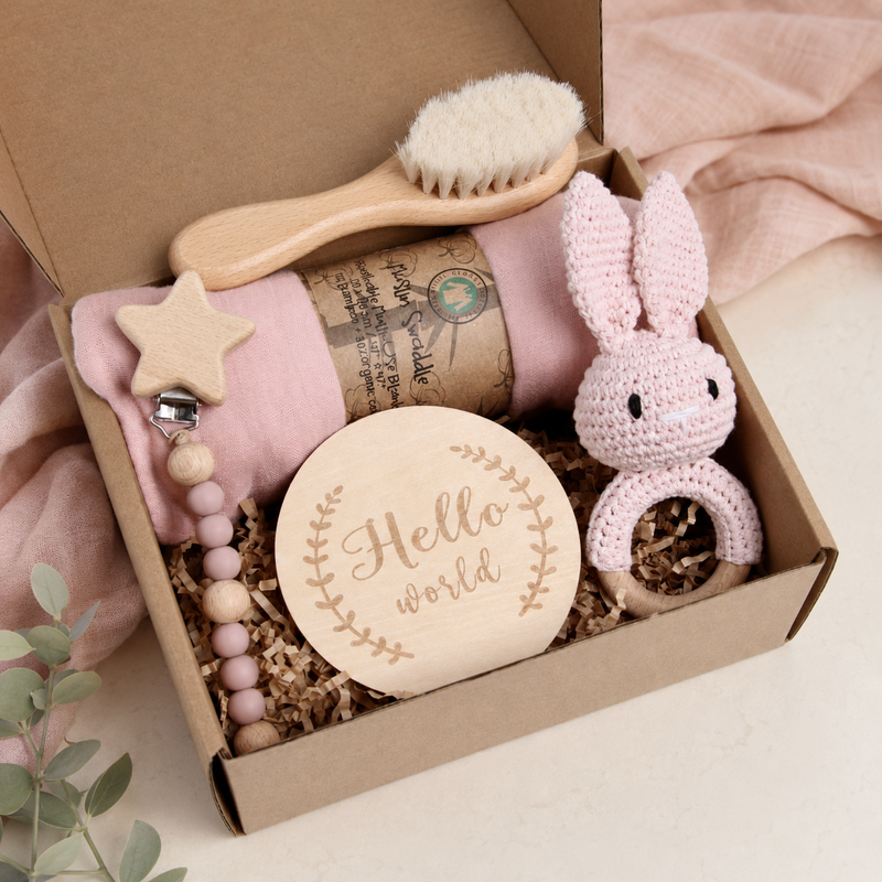 Pink Bunny Newborn Gift Box
