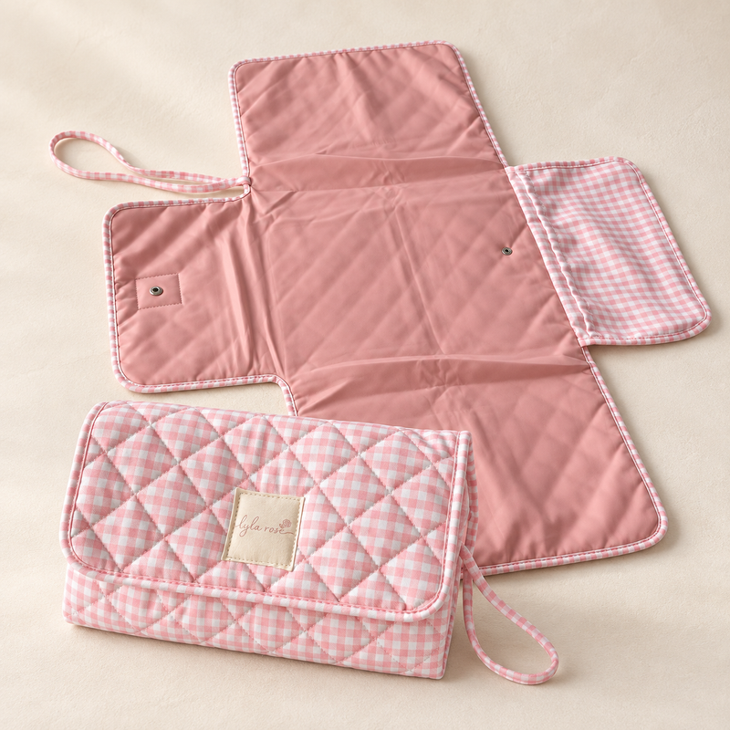 Pink Gingham Change Pad