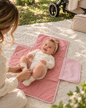 Pink Gingham Change Pad
