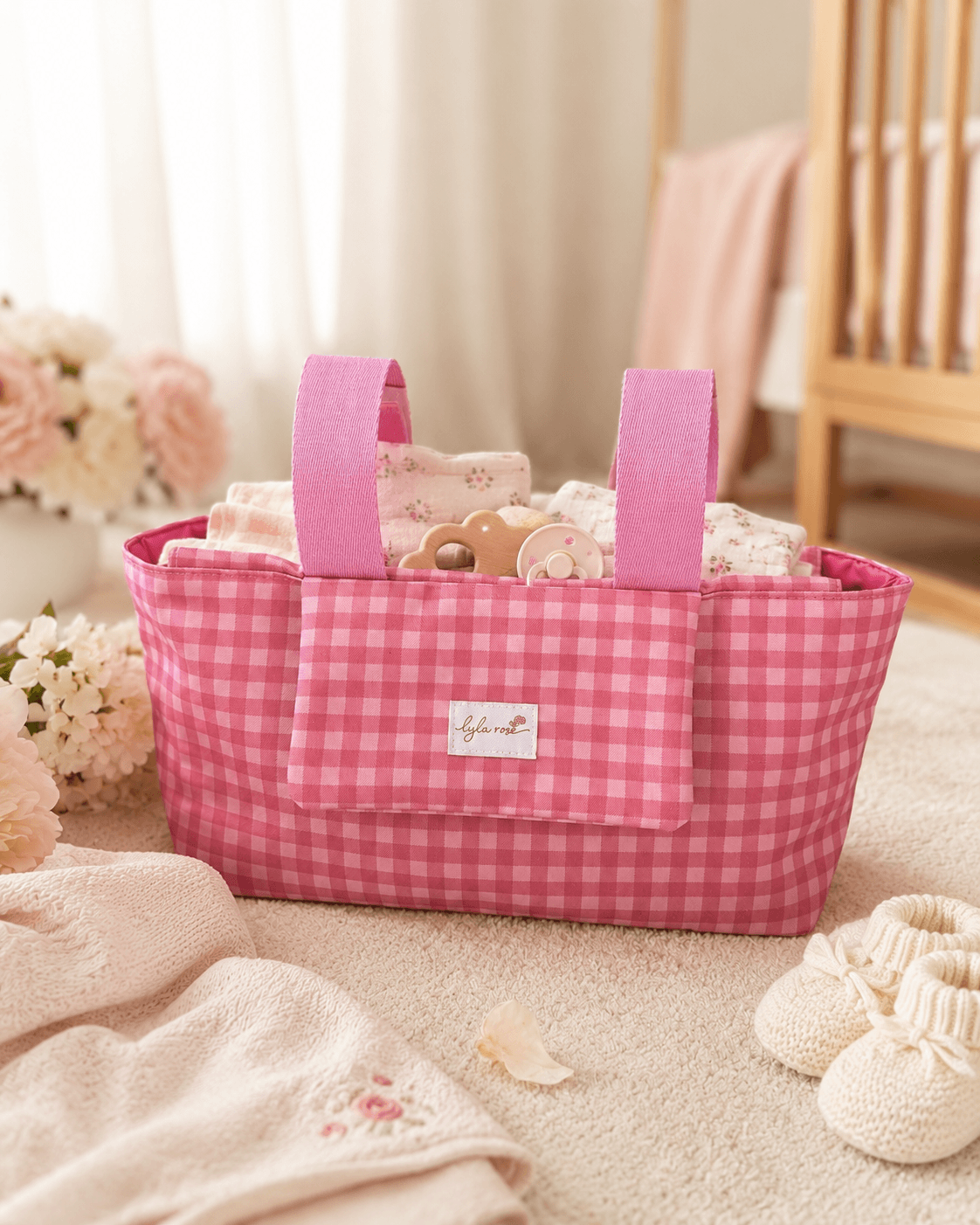 Dusty Rose Pram Caddy