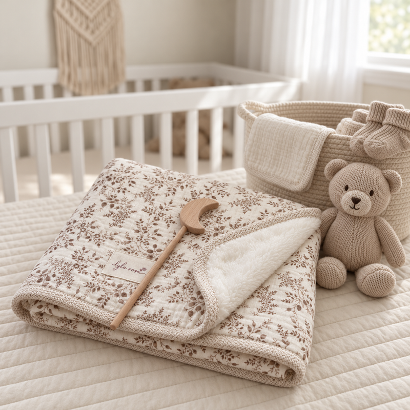 Vintage Meadow Baby Blanket