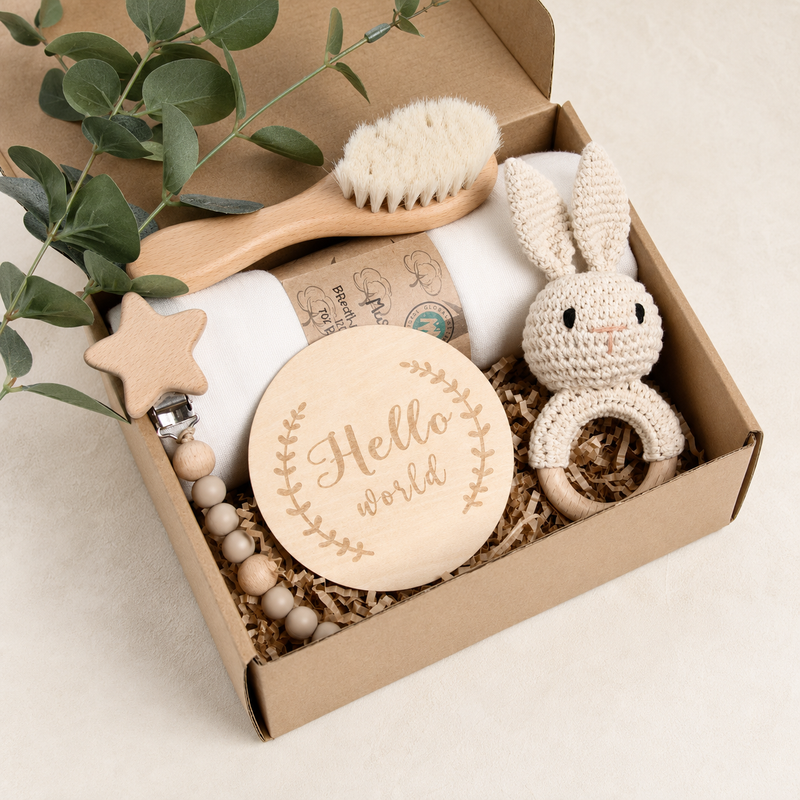 White Bunny Newborn Gift Box