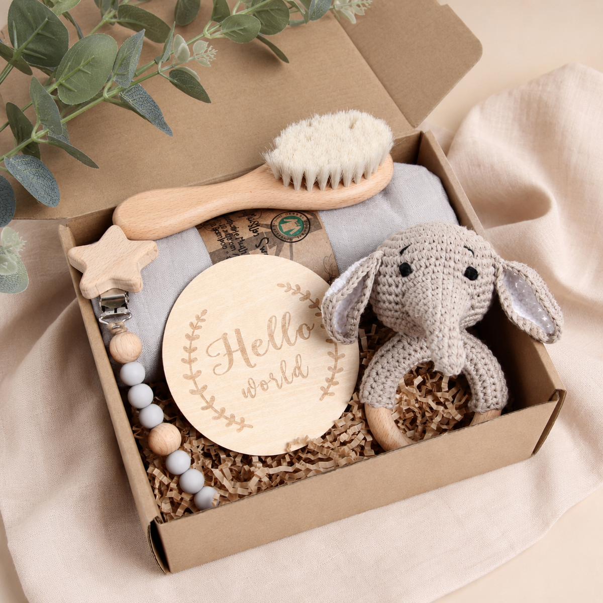 Grey Elephant Newborn Gift Box